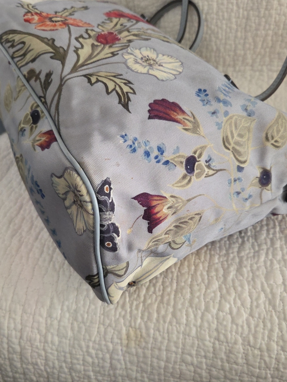 Gucci Flora Knight Canvas Light Blue Women's Two way - Picture 8 of 15